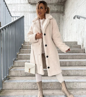 Damen Trendiger Langer Wintermantel