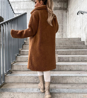 Damen Trendiger Langer Wintermantel