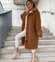 Damen Trendiger Langer Wintermantel