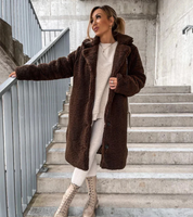 Damen Trendiger Langer Wintermantel