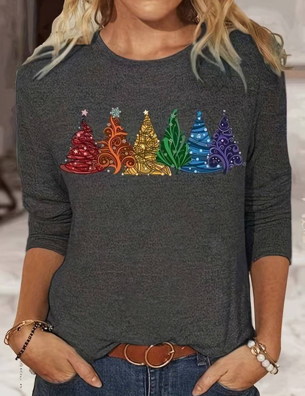 Stilvolle Damen Weihnachtspullover