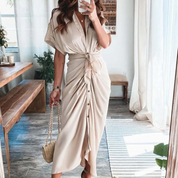 Midi Festlich Wickelkleid
