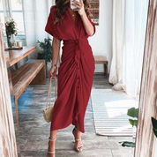 Midi Festlich Wickelkleid
