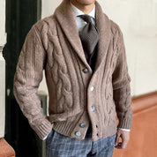 Gestrickte Herren Strickjacke