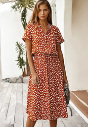 Bequemes Bedrucktes Sommerkleid