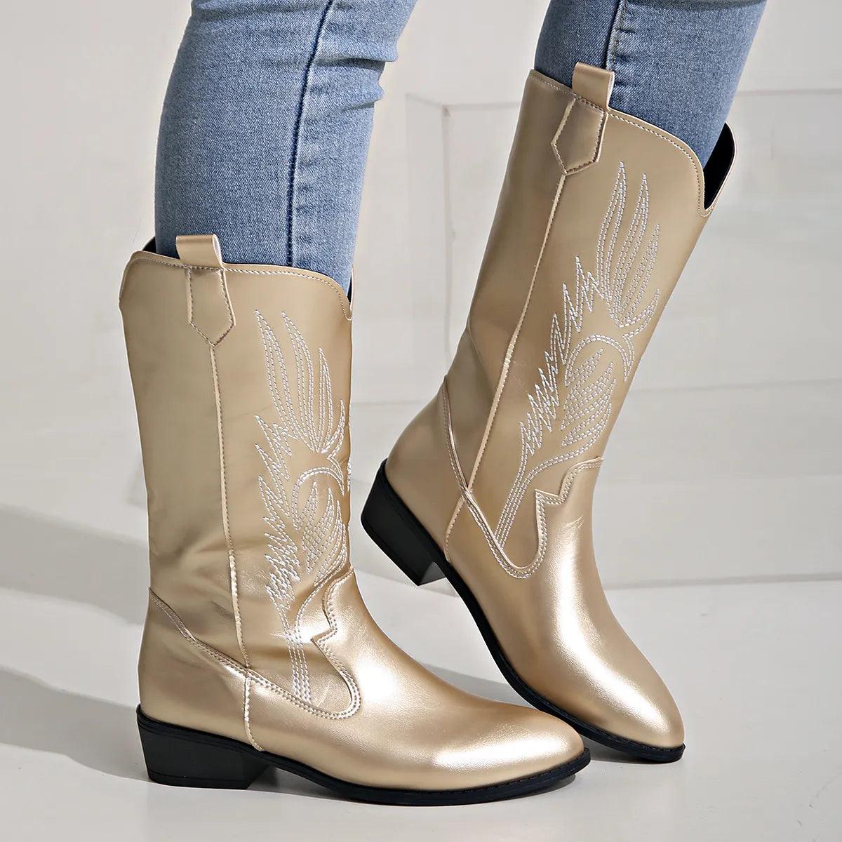 Moderne Damen Cowboystiefel