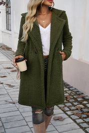 Damen Strukturmantel mit Reverskragen