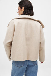 Damen Kurzer Trenchcoat Doppelreihig