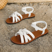 Flache Damen Riemchensandalen