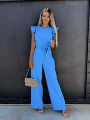 Jumpsuit mit Schmetterlingsärmeln
