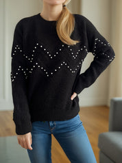 Damen Pullover mit Perlendetails