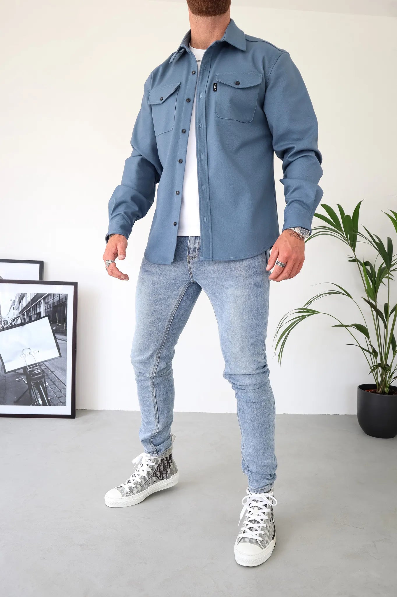Moderne Herren-Hemdjacke