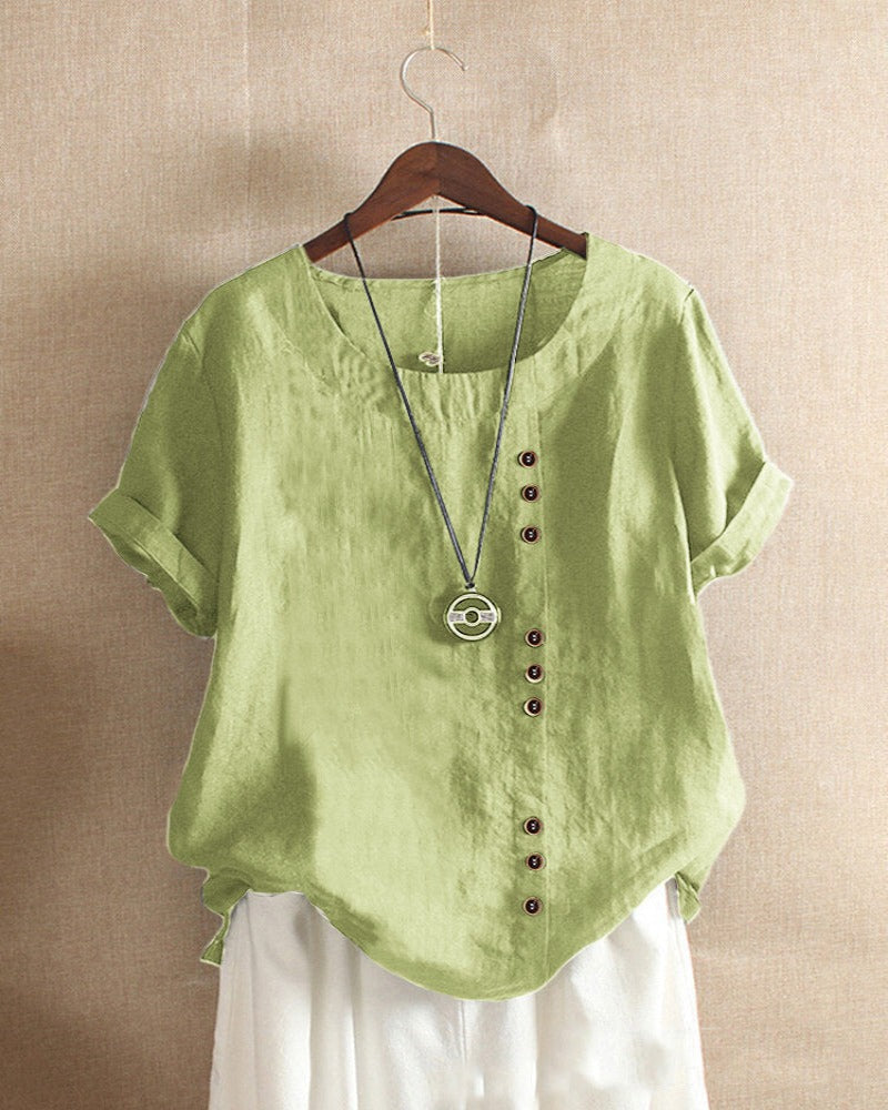 Bequem Kurzarm Bluse