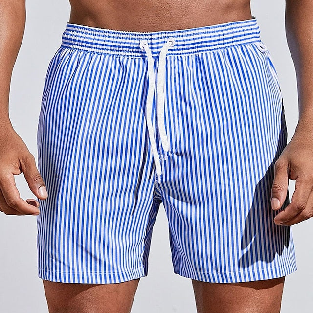 Schnelltrocknende gestreifte Badeshorts