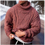 Warme gestrickte Rollkragenpullover