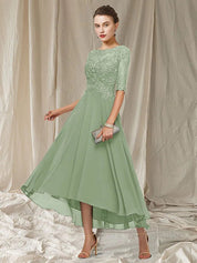 Raffiniertes A-Linien Abendkleid