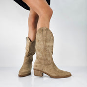 Cowboy Stiefeletten mit Blockabsatz