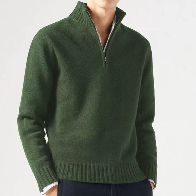 Herren Zip-Up Strickpullover