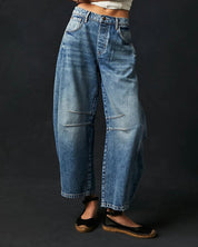 Stilvolle Mid Rise Baggy Jeans