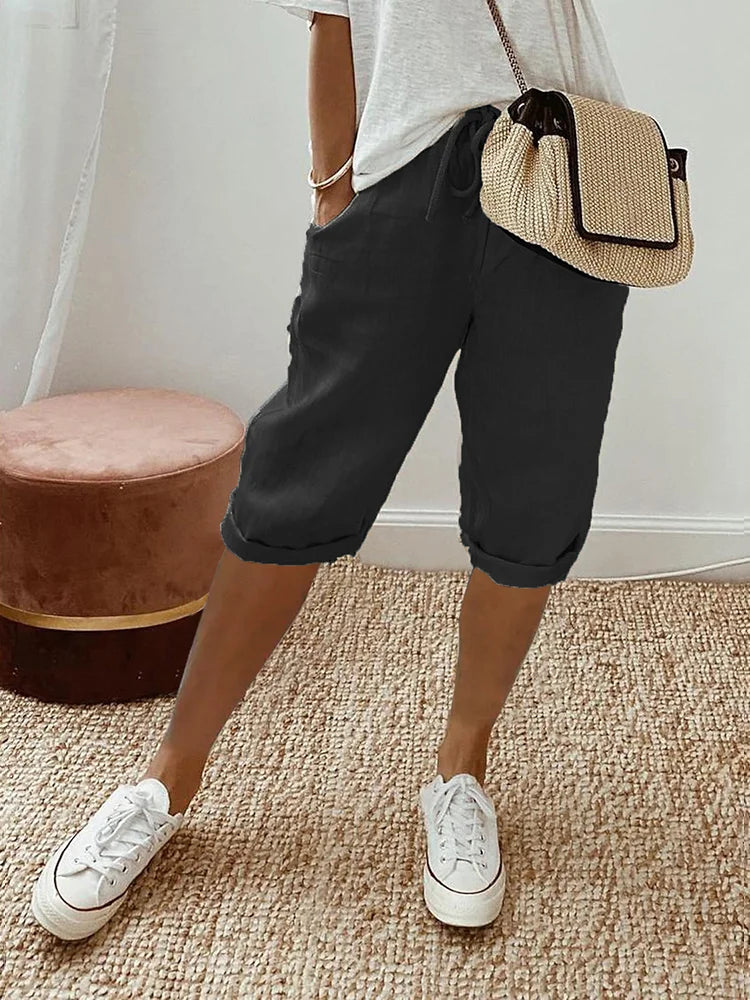 Kurze Sommerhose mit Kordelzug