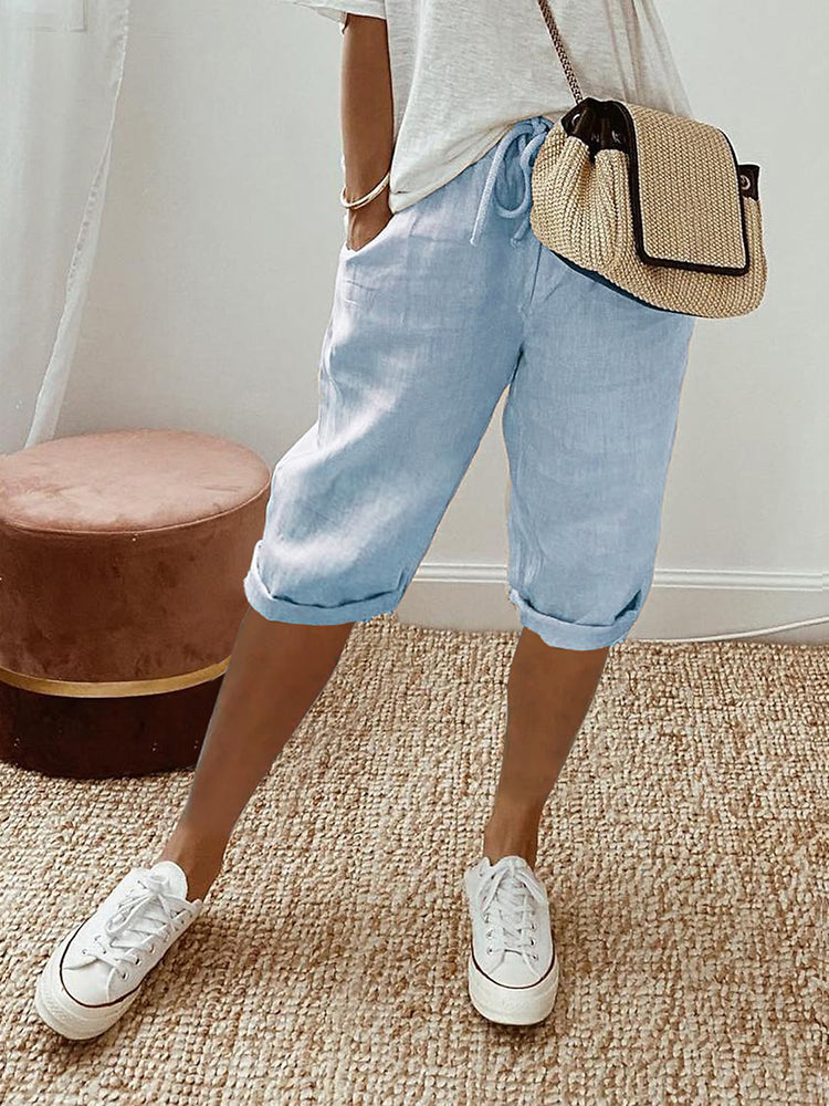 Kurze Sommerhose mit Kordelzug