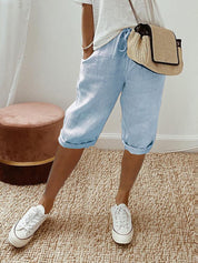 Kurze Sommerhose mit Kordelzug