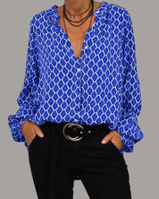 Moderne V-Ausschnitt Bluse
