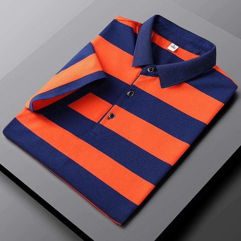 Legeres gestreiftes Poloshirt