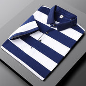 Legeres gestreiftes Poloshirt