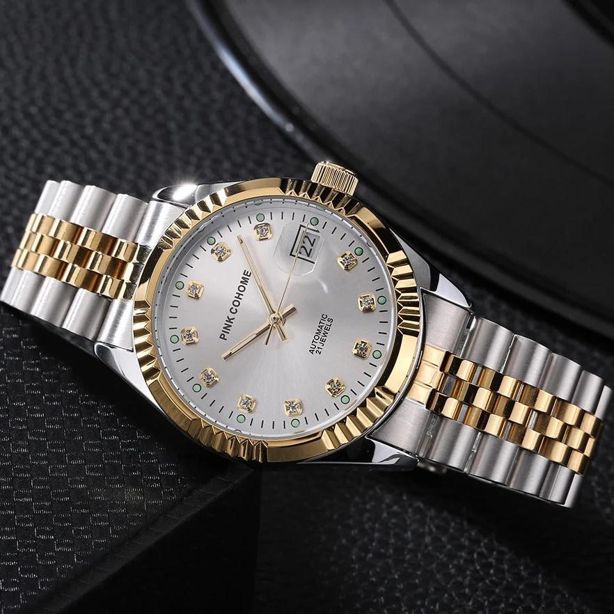 Edelstahl Automatik Armbanduhr Nr. 246