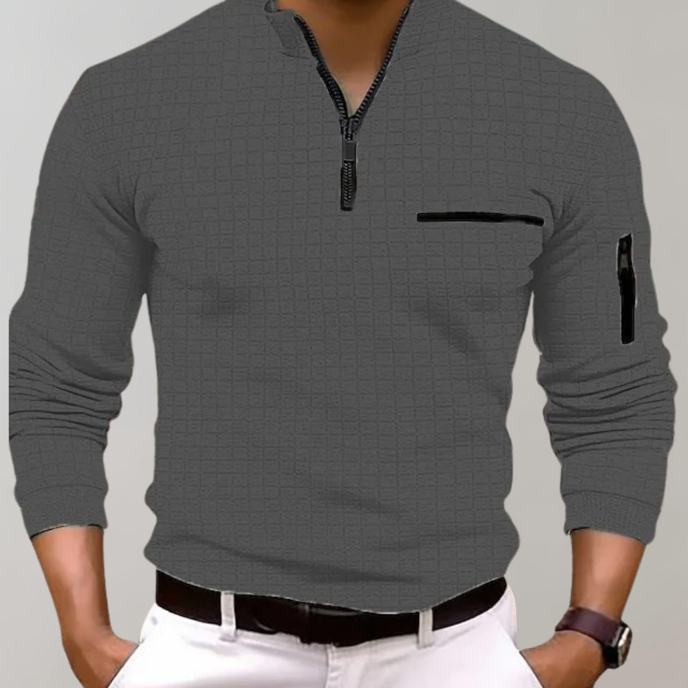 Modernes langärmeliges Poloshirt