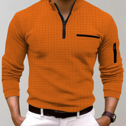 Modernes langärmeliges Poloshirt