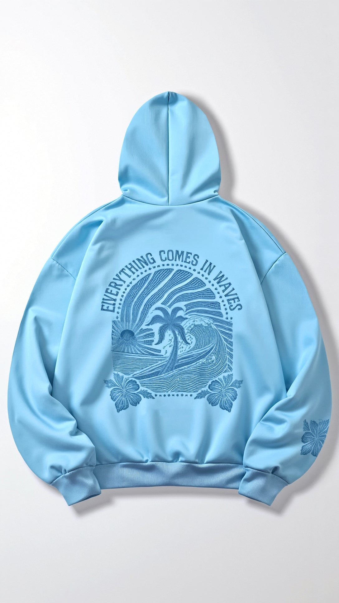 Bequemer bestickter Kapuzenpulli