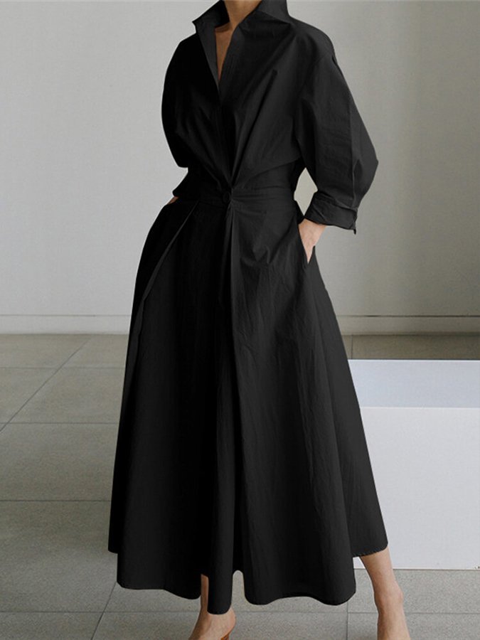Luxuriöses A-Linie Midikleid