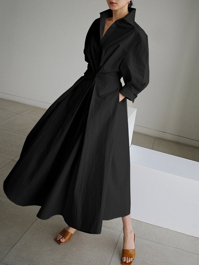 Luxuriöses A-Linie Midikleid
