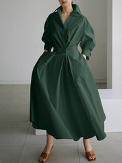 Luxuriöses A-Linie Midikleid