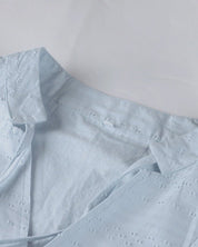 V-Ausschnitt Lockeres Hemdblusenkleid