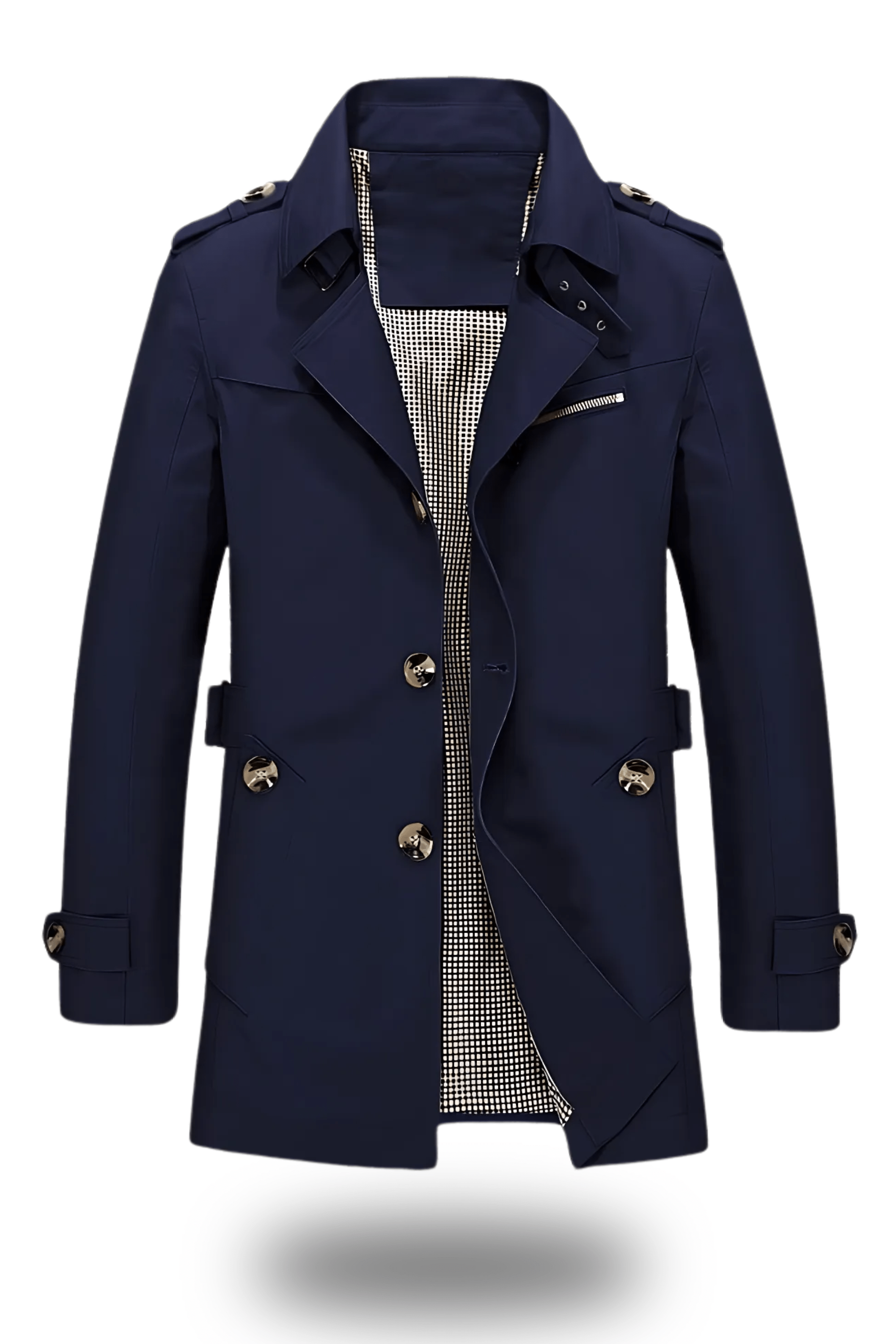 Klassischer Reverskragen Trenchcoat