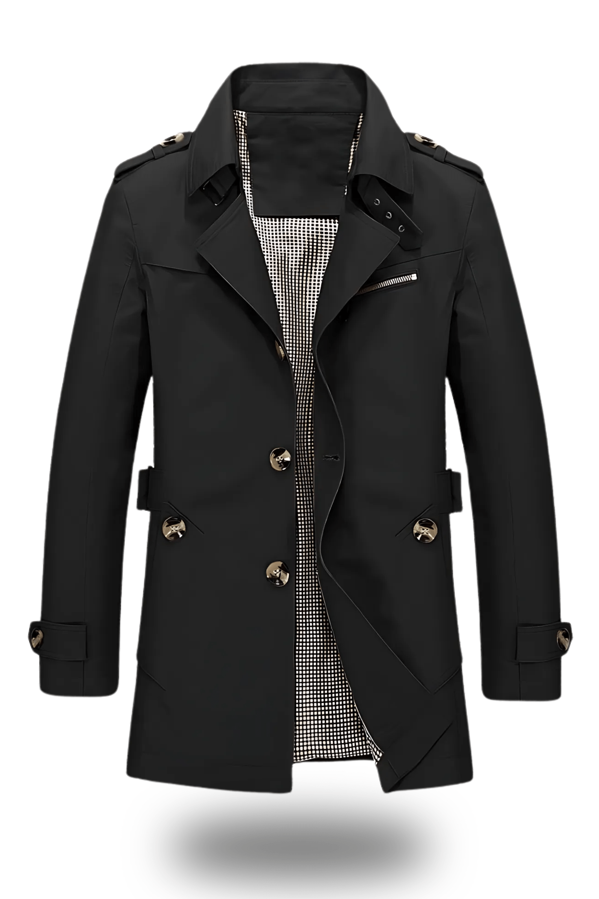 Klassischer Reverskragen Trenchcoat