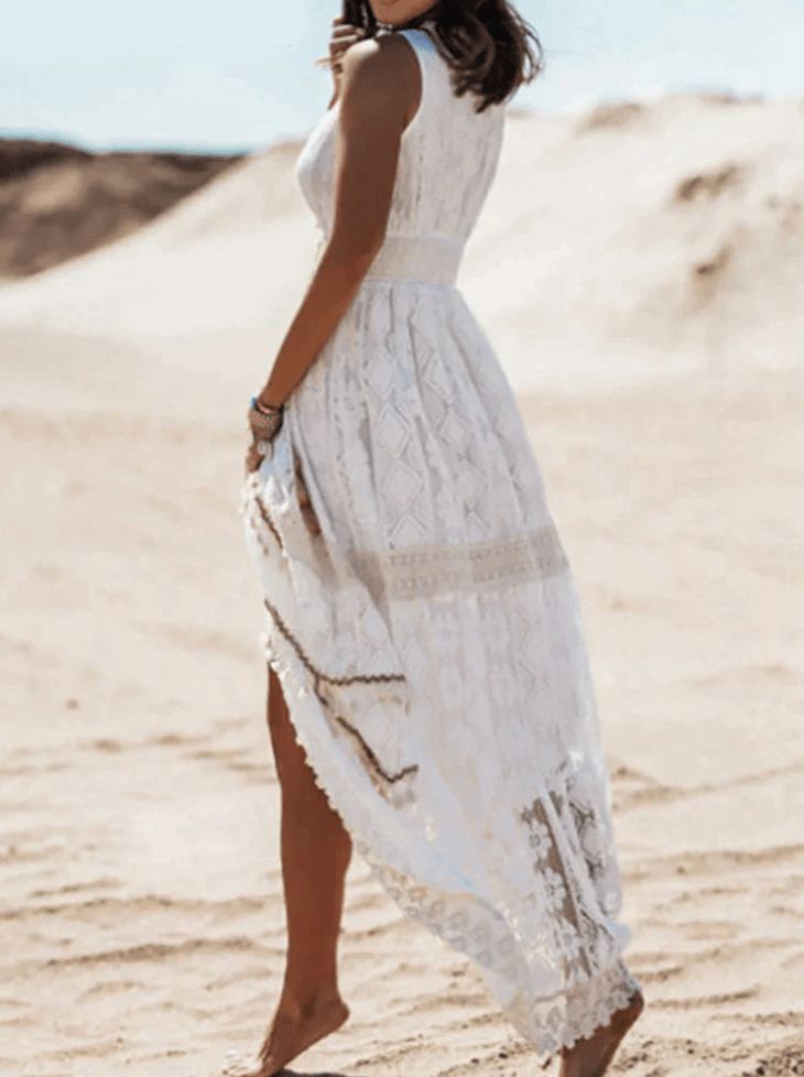 Bohème Stil Maxi Kleid