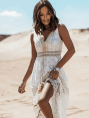 Bohème Stil Maxi Kleid