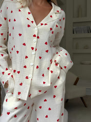 Herz-Design Pyjama-Set