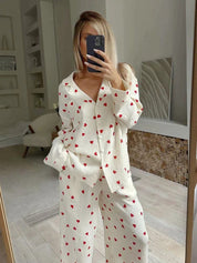 Herz-Design Pyjama-Set