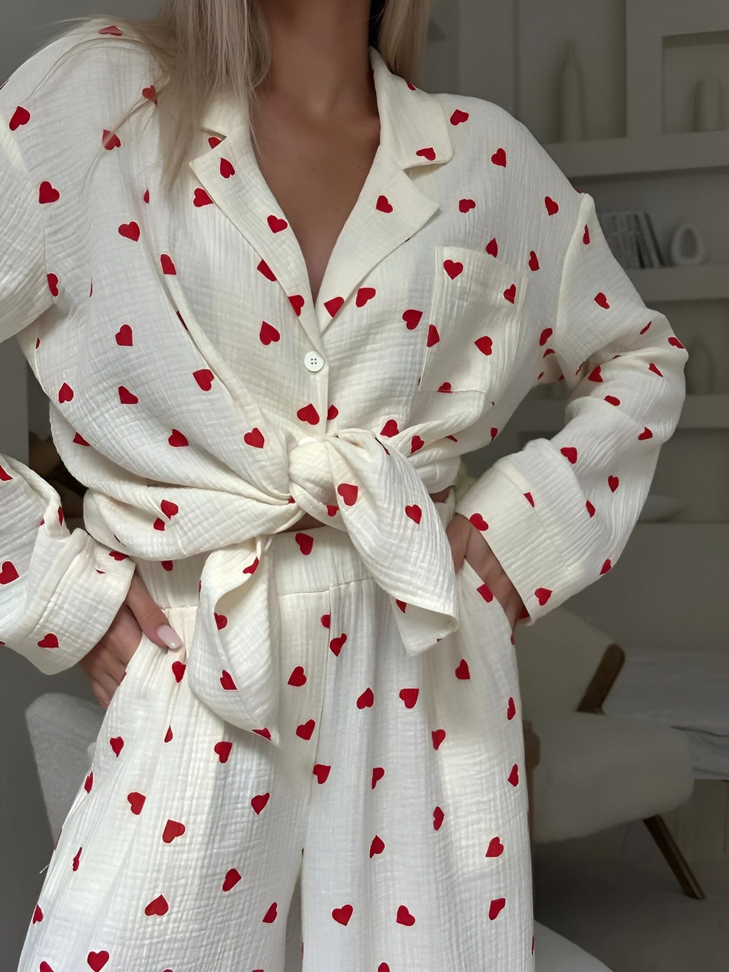 Herz-Design Pyjama-Set