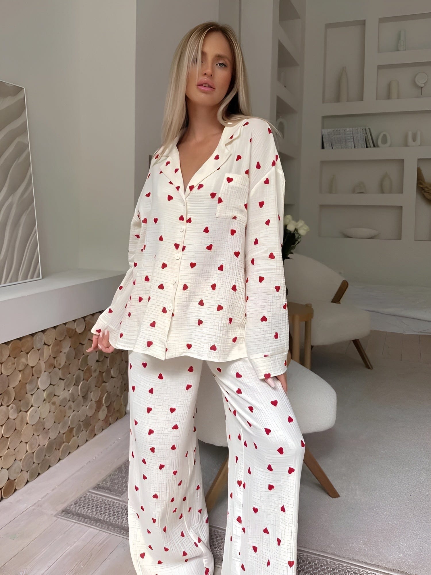 Herz-Design Pyjama-Set