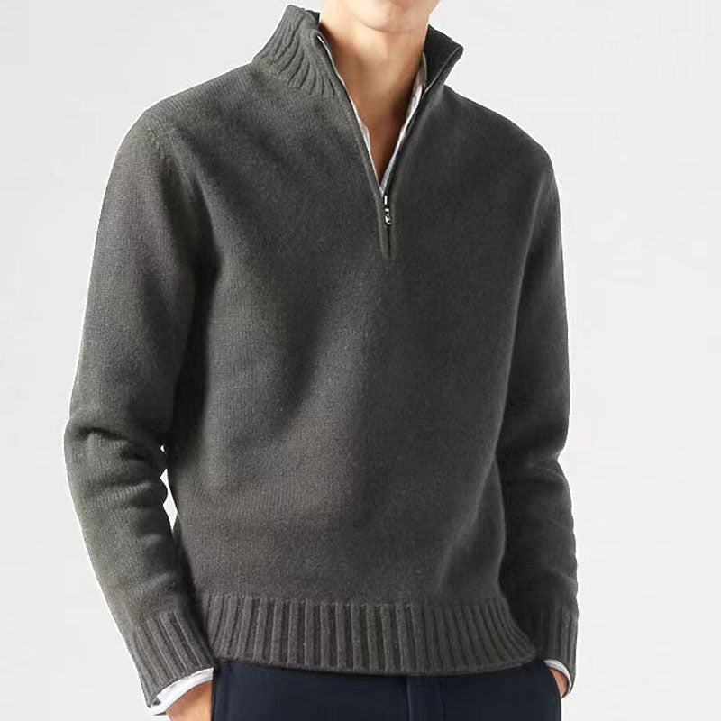 Herren Zip-Up Strickpullover