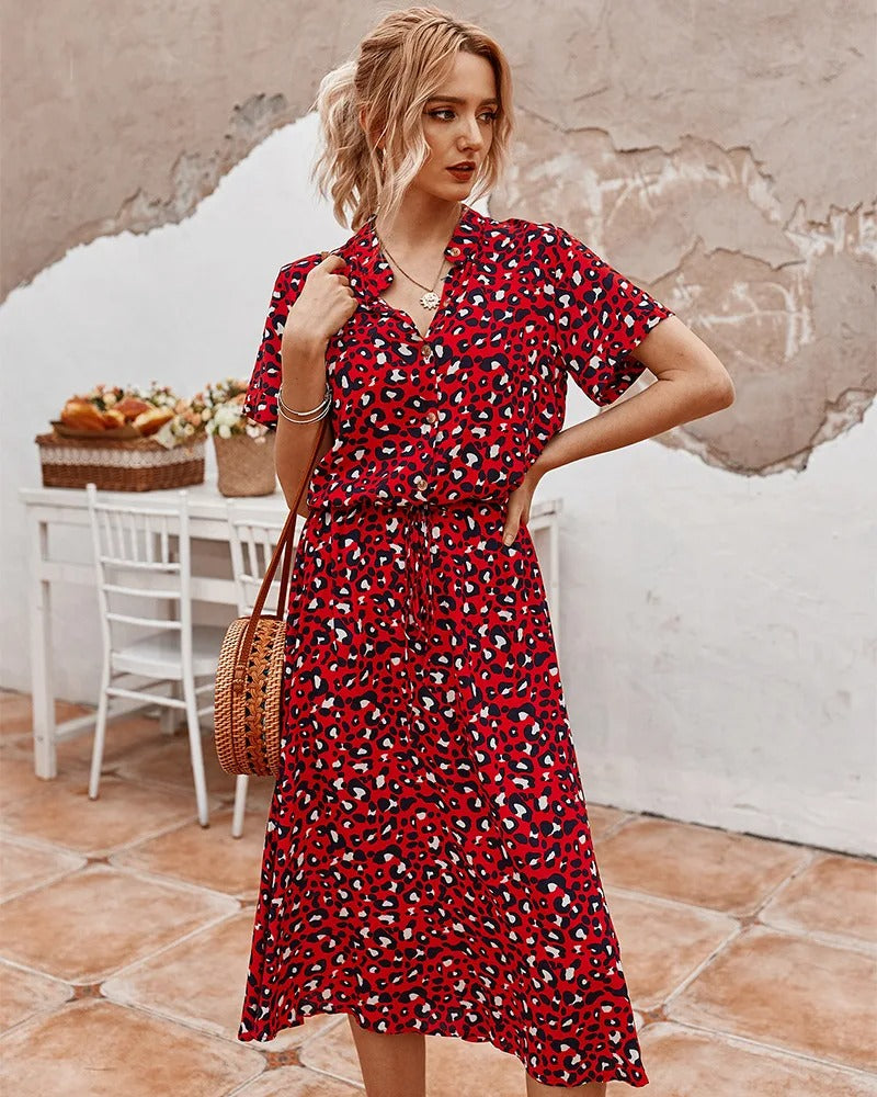 Bequemes Bedrucktes Sommerkleid