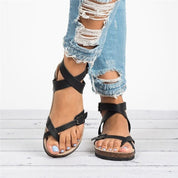 Ergonomische flache Riemchensandalen