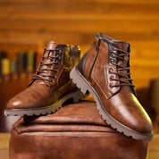 Robuster Herrenschnürstiefel aus Veganes Leder