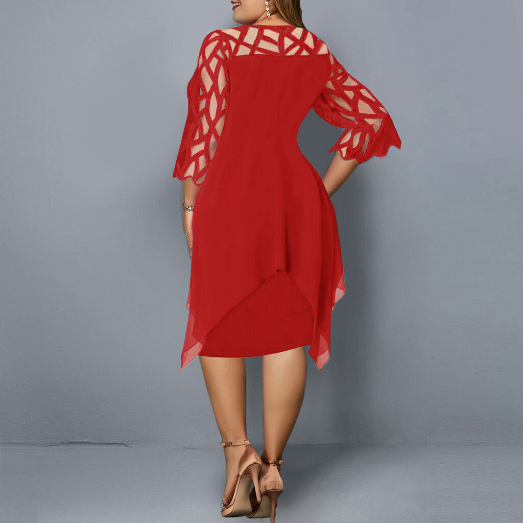 Elegantes Midikleid in Übergröße